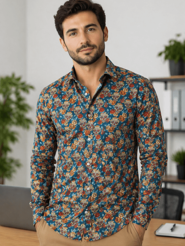 Camisa Monttesco Fantasía Estampada Calaveras