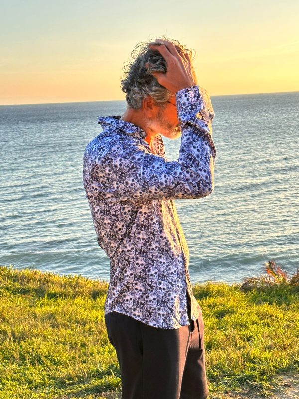 Camisa Monttesco Estampada FantasĂa Calaveras Skull Flowers
