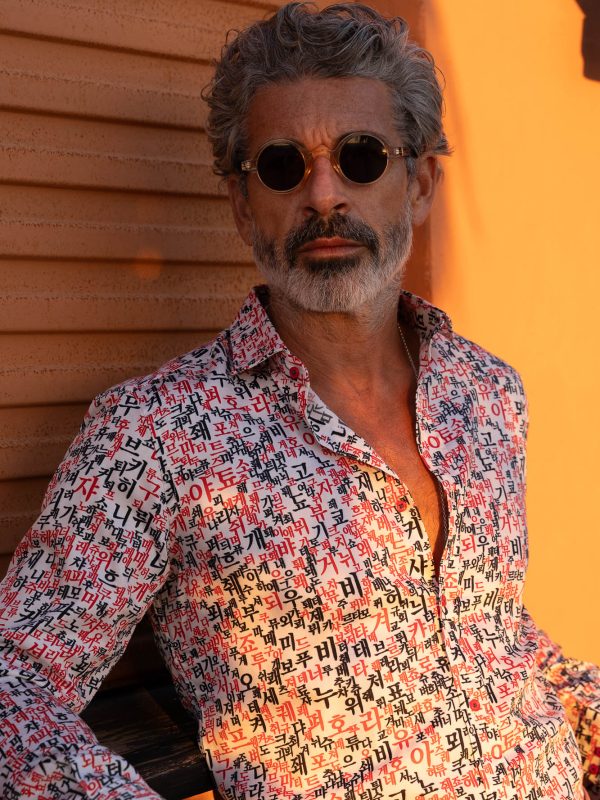 Camisa Monttesco Estampado FantasĂa Letras Japonesa