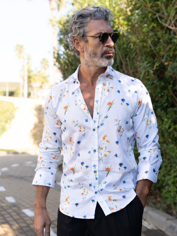Camisa Monttesco Estampada FantasĂa Micro Flores
