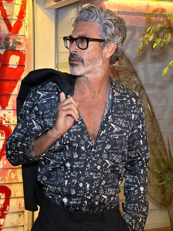 Camisa Monttesco Estampada Fantasia Rock And Roll