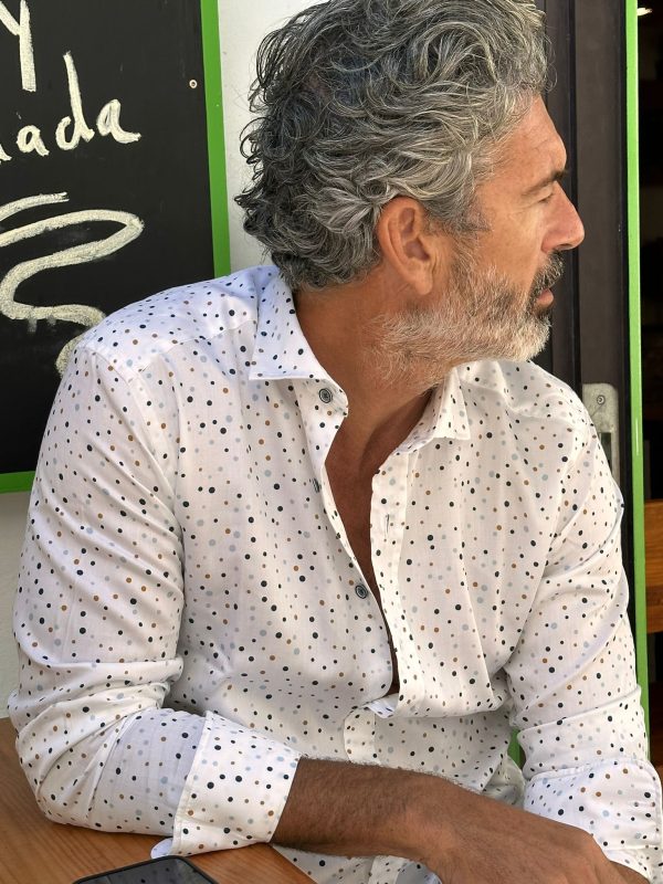 Camisa Monttesco Estampada FantasĂa Puntos