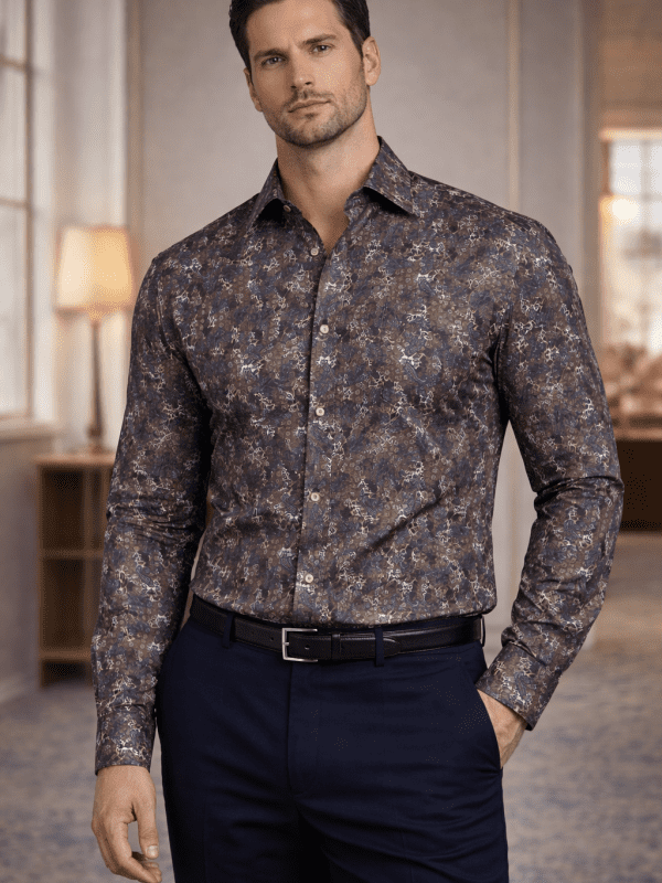 Camisa Monttesco Fantasía Estampada Otoñal